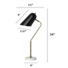 Lalia Home Asymmetrical Marble&Metal Desk Lamp w/Black Shade LHD-5058-AB